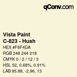 Color code: Vista Paint - C-823 - Hush | qconv.com
