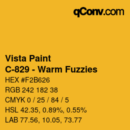 カラーコード: Vista Paint - C-829 - Warm Fuzzies | qconv.com