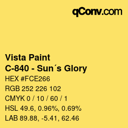 Código de color: Vista Paint - C-840 - Sun´s Glory | qconv.com