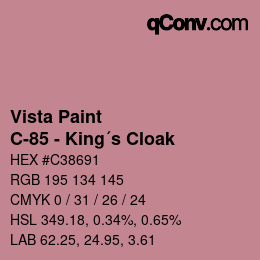 カラーコード: Vista Paint - C-85 - King´s Cloak | qconv.com