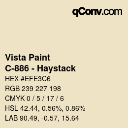 カラーコード: Vista Paint - C-886 - Haystack | qconv.com