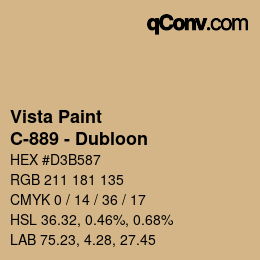 カラーコード: Vista Paint - C-889 - Dubloon | qconv.com