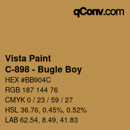 Code couleur: Vista Paint - C-898 - Bugle Boy | qconv.com