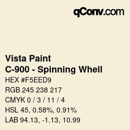 カラーコード: Vista Paint - C-900 - Spinning Whell | qconv.com