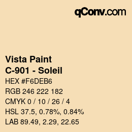 Color code: Vista Paint - C-901 - Soleil | qconv.com