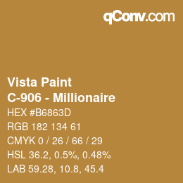 Color code: Vista Paint - C-906 - Millionaire | qconv.com
