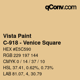 カラーコード: Vista Paint - C-918 - Venice Square | qconv.com