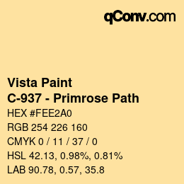 Code couleur: Vista Paint - C-937 - Primrose Path | qconv.com