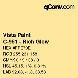 カラーコード: Vista Paint - C-951 - Rich Glow | qconv.com