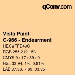 Color code: Vista Paint - C-966 - Endearment | qconv.com