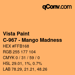 Color code: Vista Paint - C-967 - Mango Madness | qconv.com