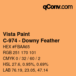 Color code: Vista Paint - C-974 - Downy Feather | qconv.com