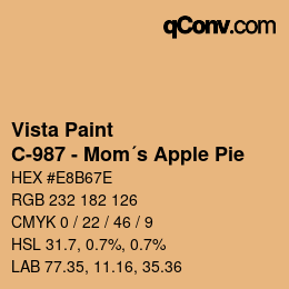 Color code: Vista Paint - C-987 - Mom´s Apple Pie | qconv.com