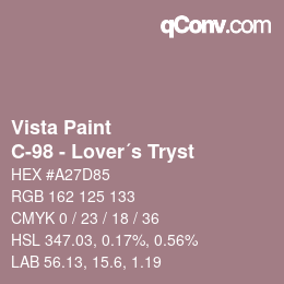 カラーコード: Vista Paint - C-98 - Lover´s Tryst | qconv.com