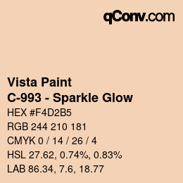 Color code: Vista Paint - C-993 - Sparkle Glow | qconv.com