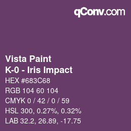 カラーコード: Vista Paint - K-0 - Iris Impact | qconv.com