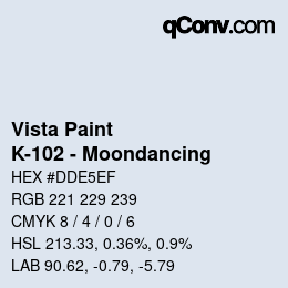 カラーコード: Vista Paint - K-102 - Moondancing | qconv.com