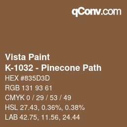 Farbcode: Vista Paint - K-1032 - Pinecone Path | qconv.com