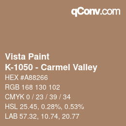 Código de color: Vista Paint - K-1050 - Carmel Valley | qconv.com