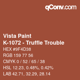 Color code: Vista Paint - K-1072 - Truffle Trouble | qconv.com