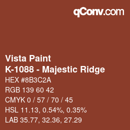 Color code: Vista Paint - K-1088 - Majestic Ridge | qconv.com