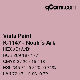 カラーコード: Vista Paint - K-1147 - Noah´s Ark | qconv.com