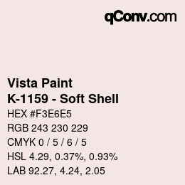 カラーコード: Vista Paint - K-1159 - Soft Shell | qconv.com