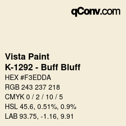 カラーコード: Vista Paint - K-1292 - Buff Bluff | qconv.com