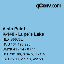 カラーコード: Vista Paint - K-148 - Lupe´s Lake | qconv.com