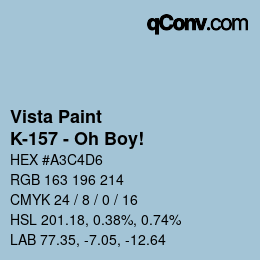 Color code: Vista Paint - K-157 - Oh Boy! | qconv.com