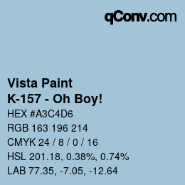 カラーコード: Vista Paint - K-157 - Oh Boy! | qconv.com