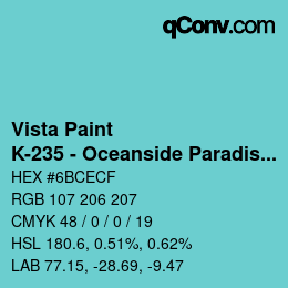 カラーコード: Vista Paint - K-235 - Oceanside Paradise | qconv.com