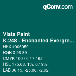 カラーコード: Vista Paint - K-248 - Enchanted Evergreen | qconv.com