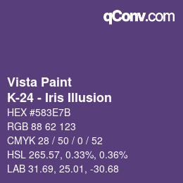 Color code: Vista Paint - K-24 - Iris Illusion | qconv.com
