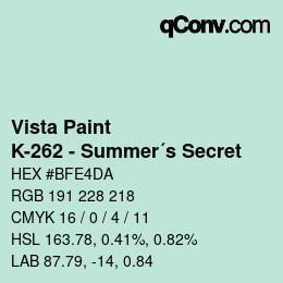 Código de color: Vista Paint - K-262 - Summer´s Secret | qconv.com