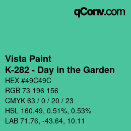 カラーコード: Vista Paint - K-282 - Day in the Garden | qconv.com