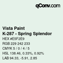 カラーコード: Vista Paint - K-287 - Spring Splendor | qconv.com