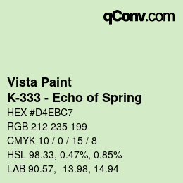 Color code: Vista Paint - K-333 - Echo of Spring | qconv.com