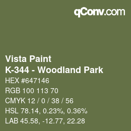 カラーコード: Vista Paint - K-344 - Woodland Park | qconv.com