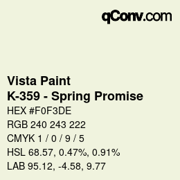 カラーコード: Vista Paint - K-359 - Spring Promise | qconv.com