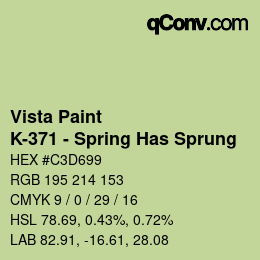 カラーコード: Vista Paint - K-371 - Spring Has Sprung | qconv.com