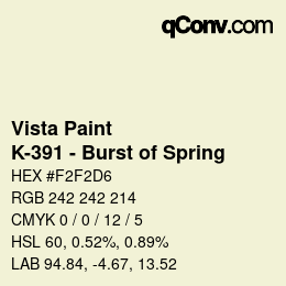 カラーコード: Vista Paint - K-391 - Burst of Spring | qconv.com