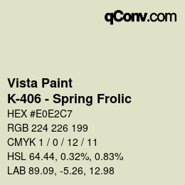 カラーコード: Vista Paint - K-406 - Spring Frolic | qconv.com