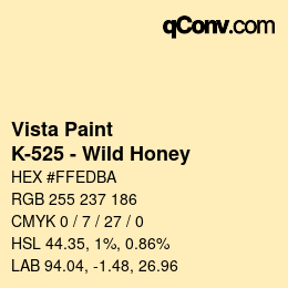 カラーコード: Vista Paint - K-525 - Wild Honey | qconv.com