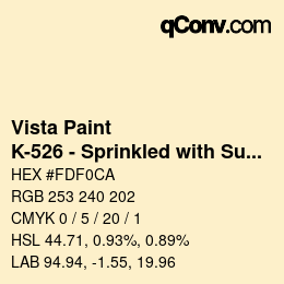 Color code: Vista Paint - K-526 - Sprinkled with Summer | qconv.com
