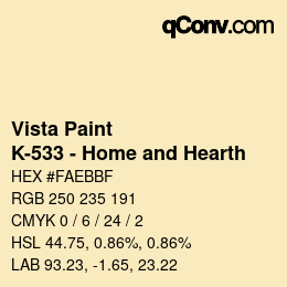 カラーコード: Vista Paint - K-533 - Home and Hearth | qconv.com