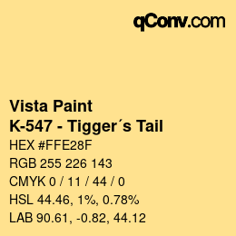 Color code: Vista Paint - K-547 - Tigger´s Tail | qconv.com