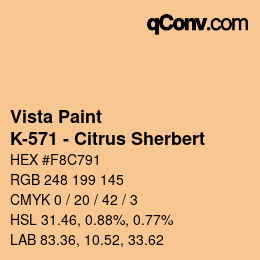 カラーコード: Vista Paint - K-571 - Citrus Sherbert | qconv.com