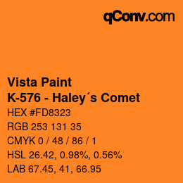 カラーコード: Vista Paint - K-576 - Haley´s Comet | qconv.com