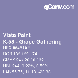 カラーコード: Vista Paint - K-58 - Grape Gathering | qconv.com